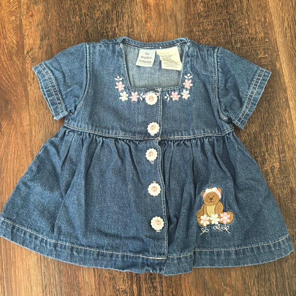 The Mayfair Company shirt Baby Girl 6-9 Month Pink flower bear
